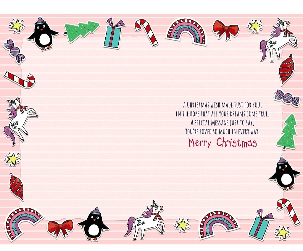 Granddaughter Christmas Card - Stickers