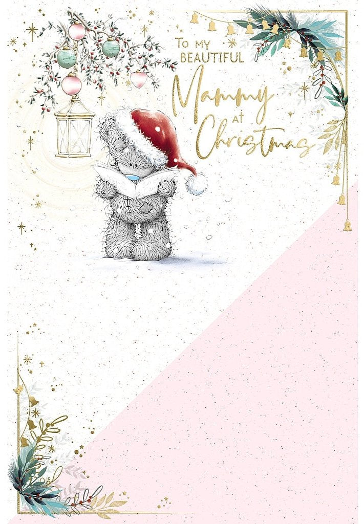 Mammy Christmas Card - Bear With Carol Book