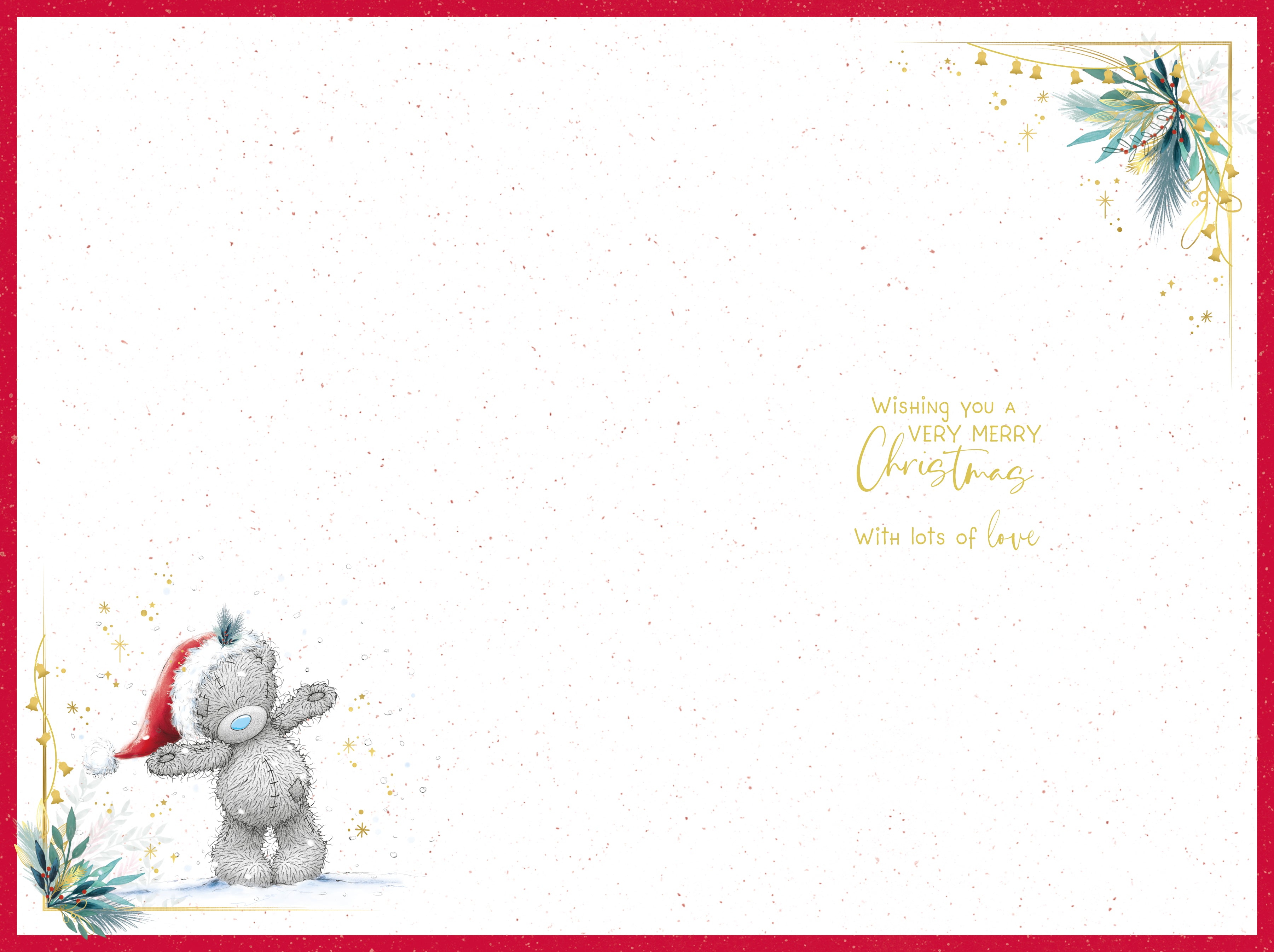 Auntie Christmas Card -Bear Ringing Bell