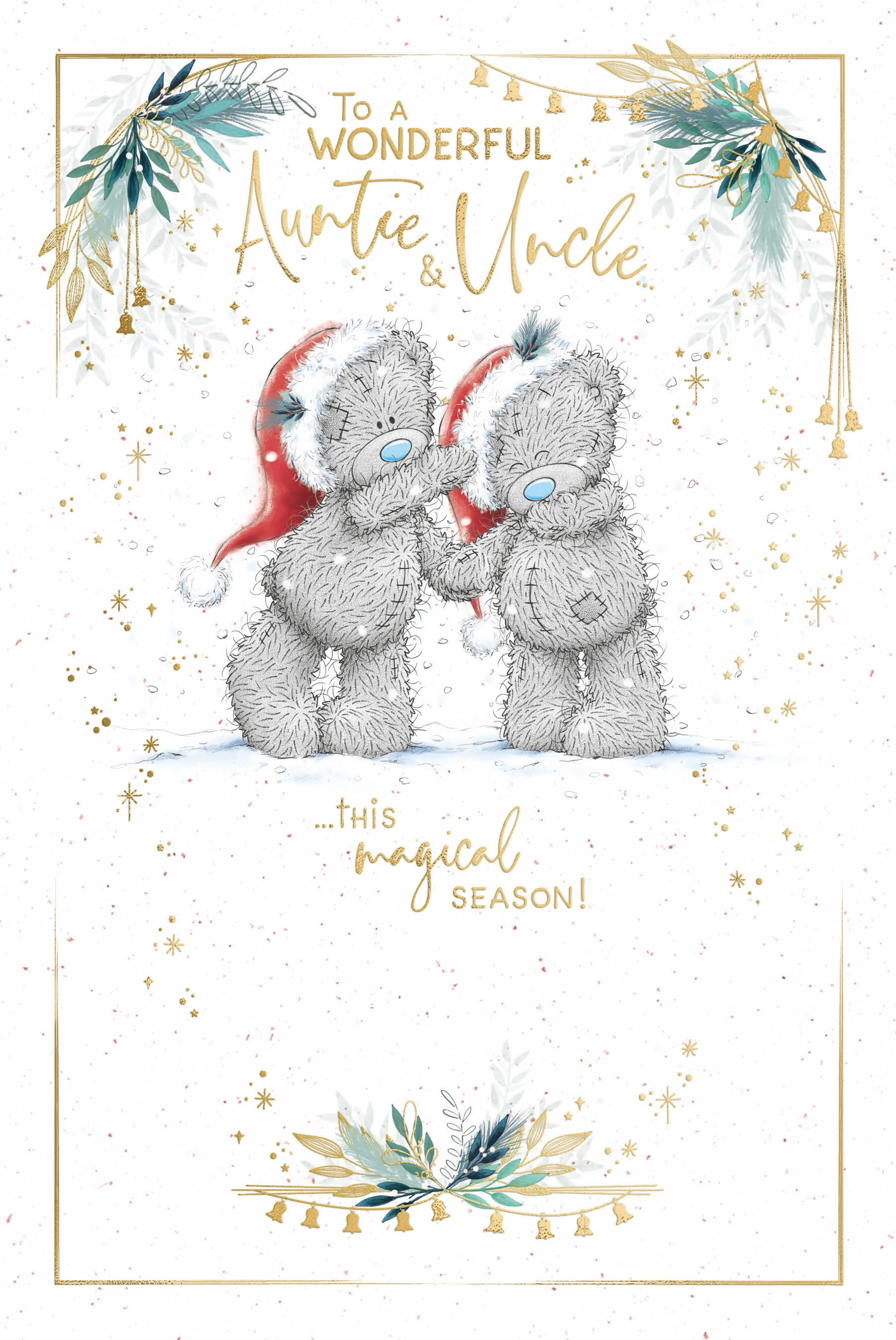 Auntie And Uncle Christmas Card -Bears Wearing