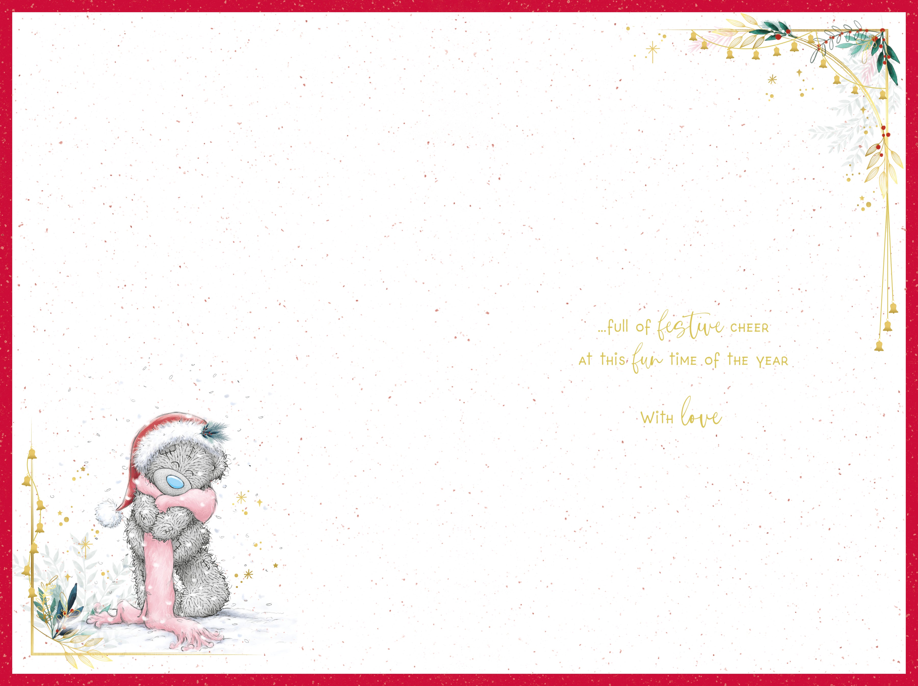 Granddaughter Christmas Card - Bear Dancing In The