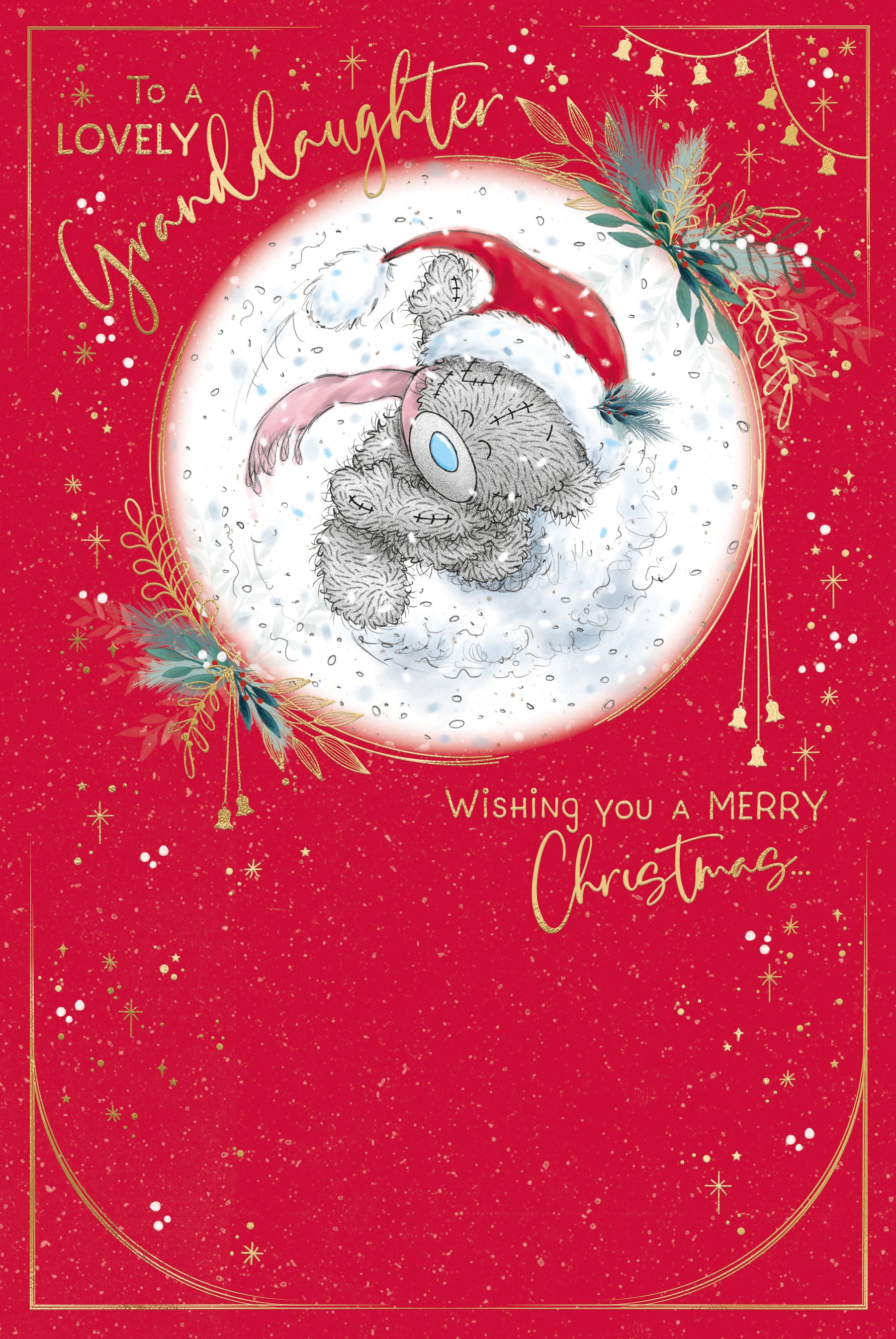 Granddaughter Christmas Card - Bear Dancing In The