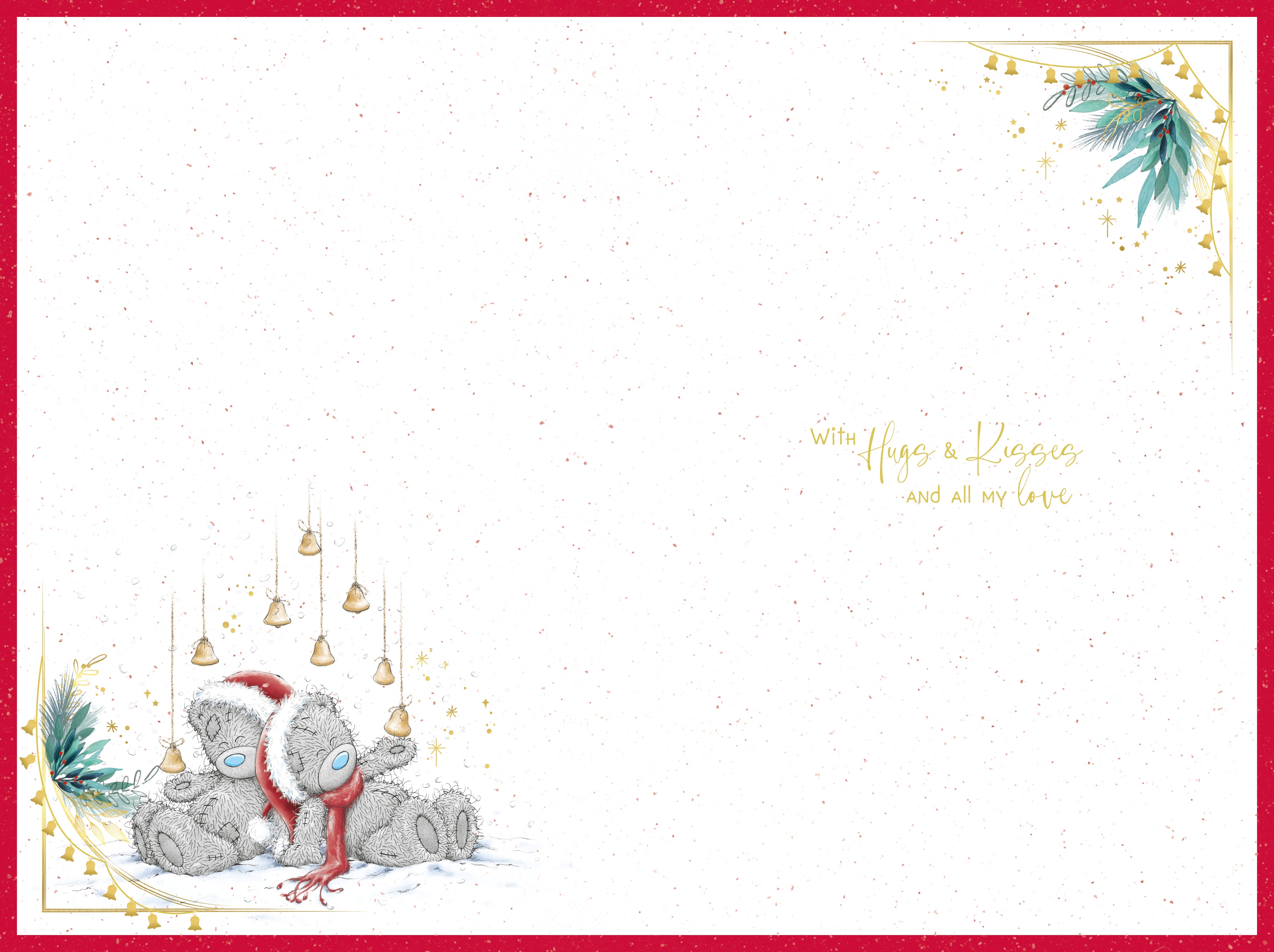 One I Love Me to You Bear Christmas Card - Bells In Heart