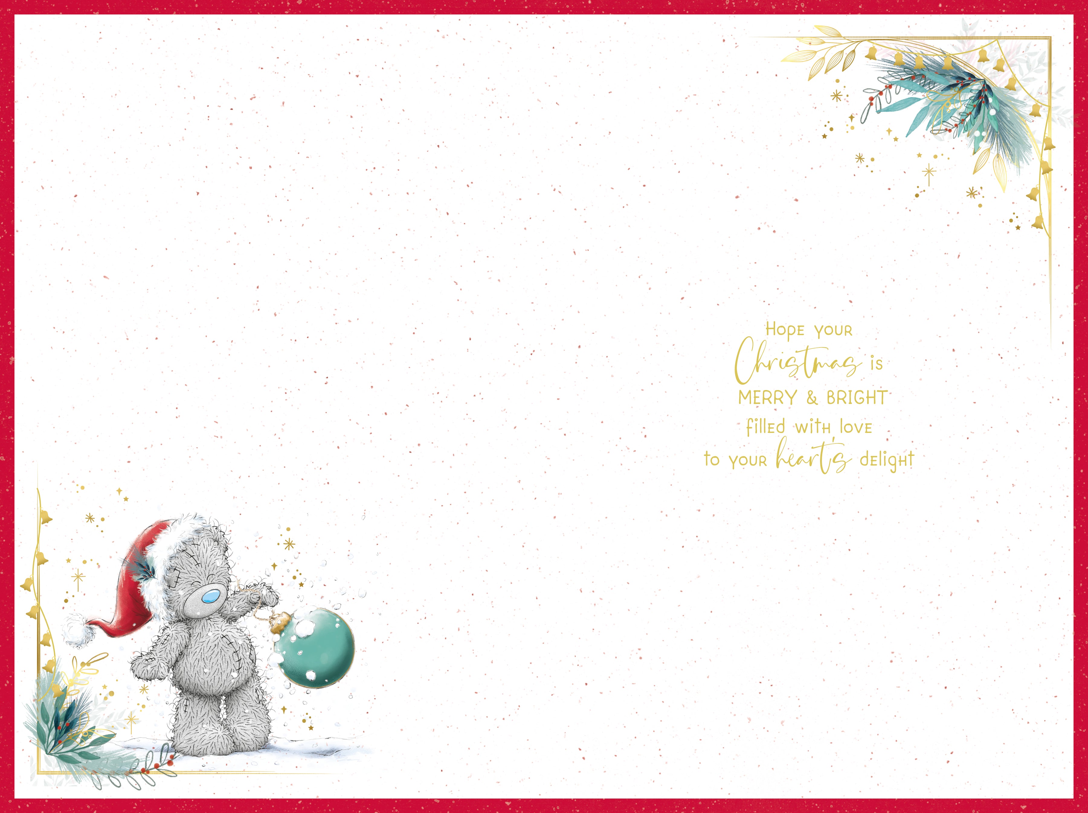 Son Christmas Card - Bear Dancing On Bauble