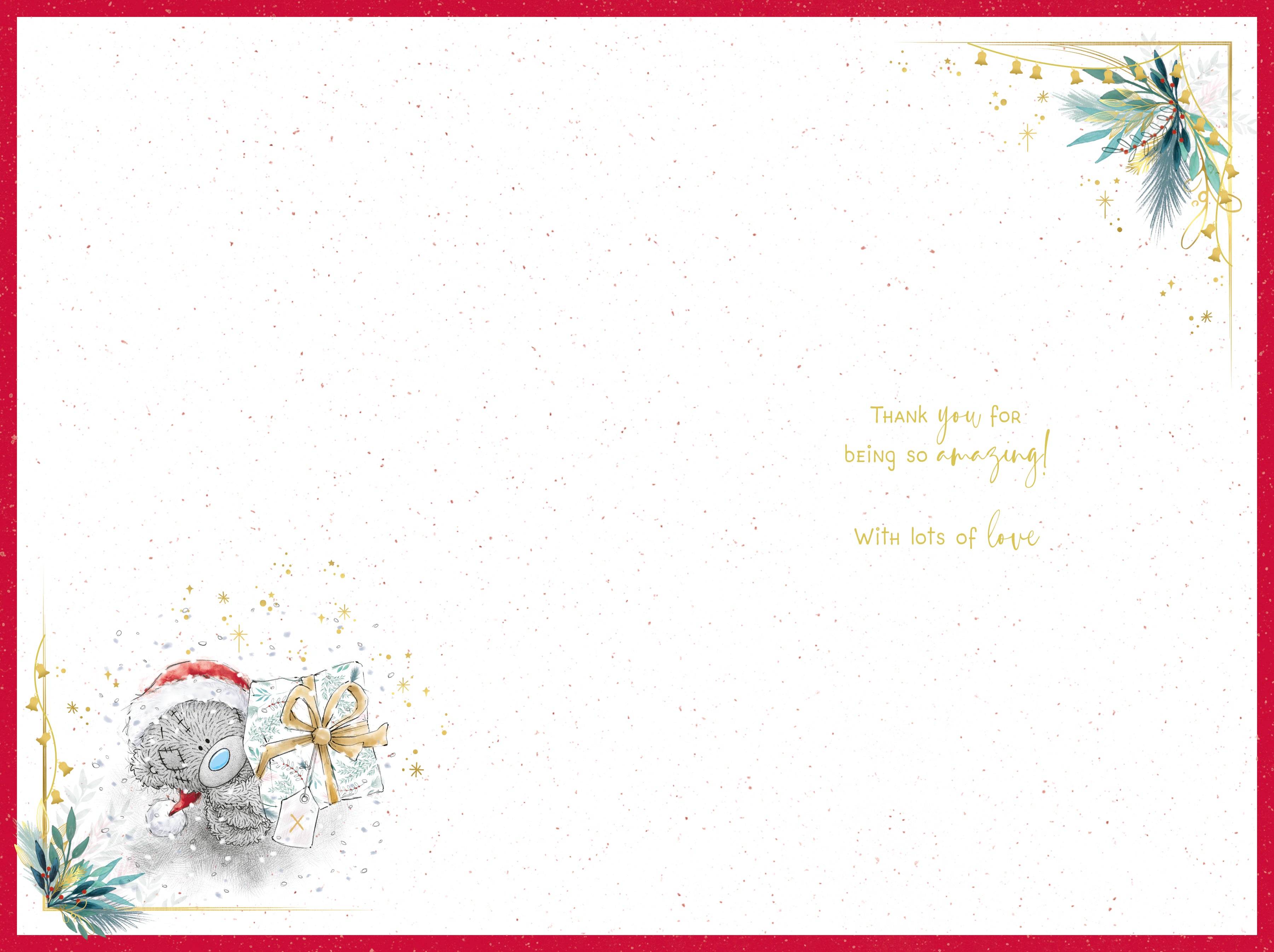 Wife Christmas Card - Bear In Snowball