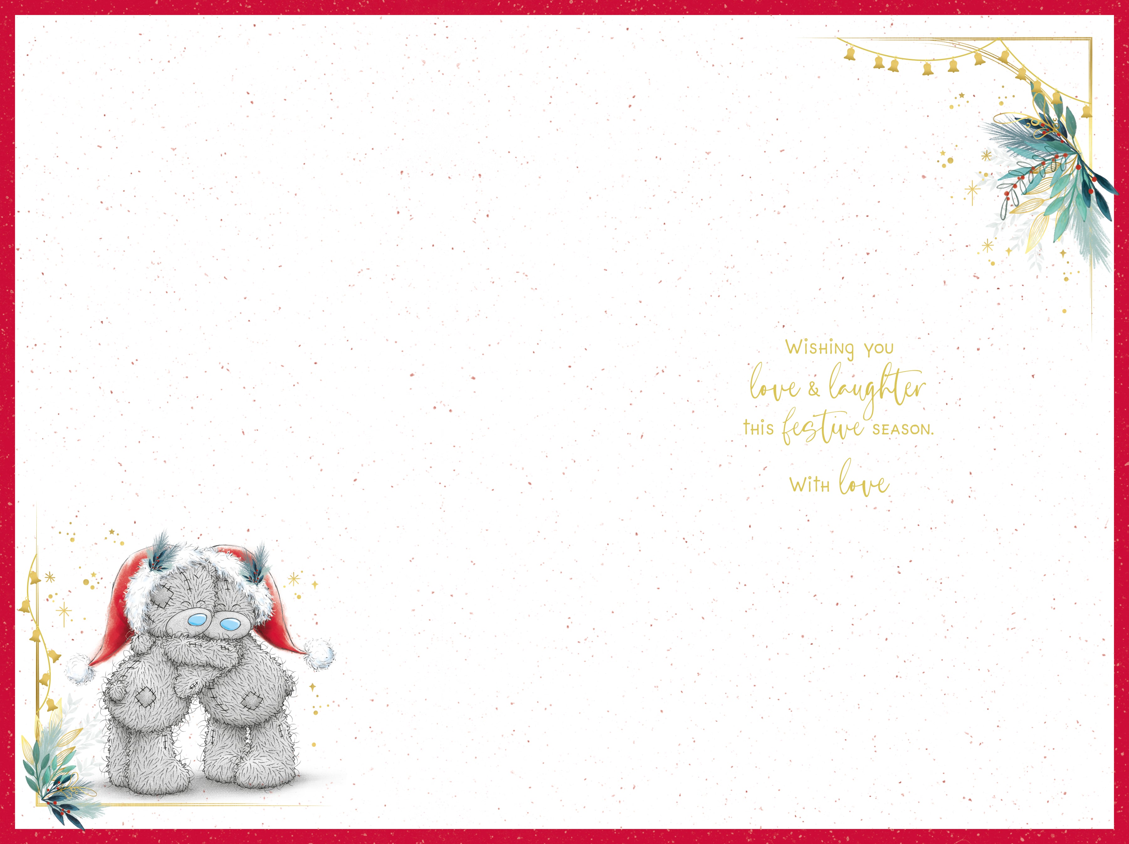 Special Couple Christmas Card - Bears With Bells