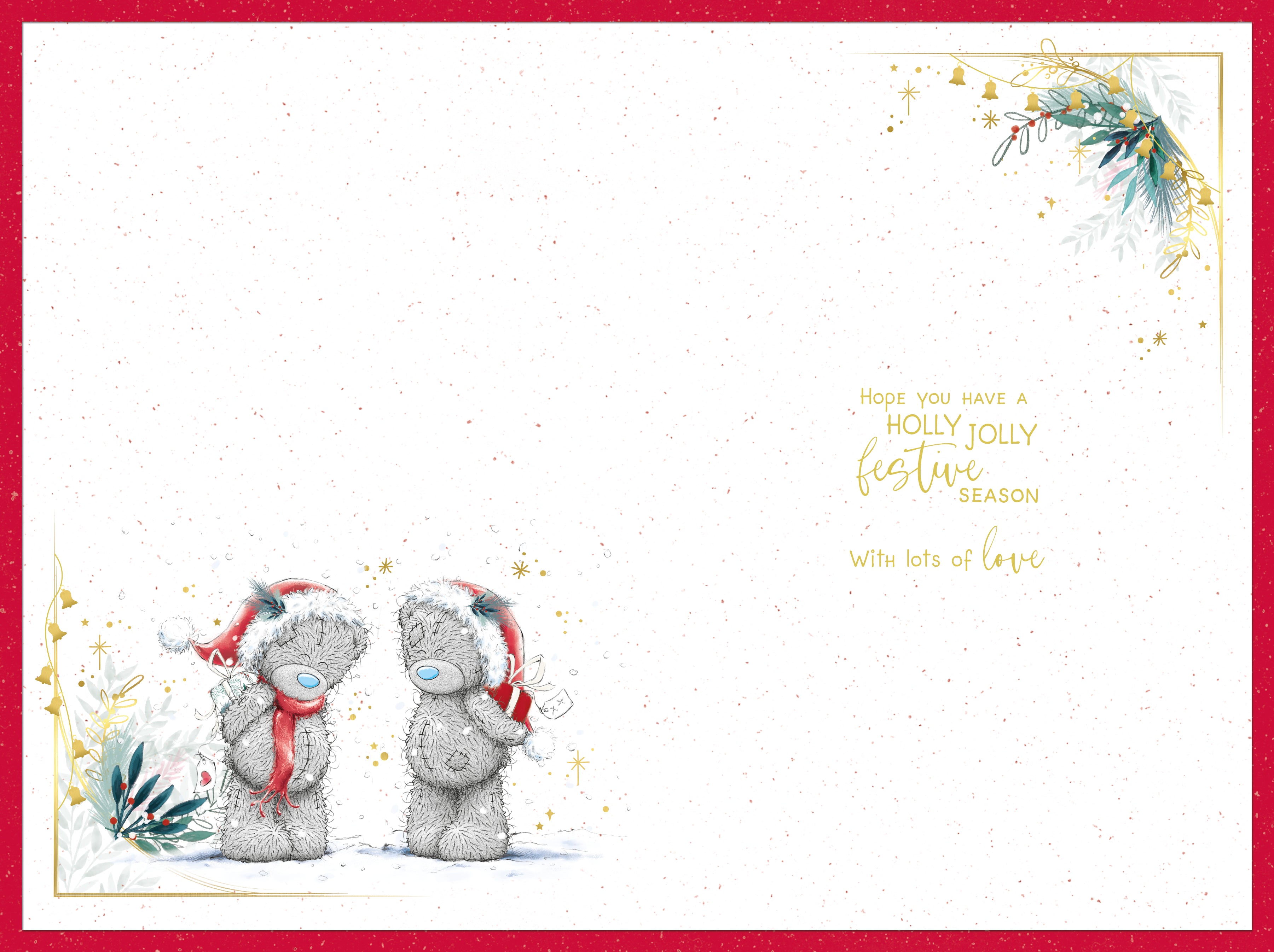 Grandparents Christmas Card - Bears Wearing Jump Suits