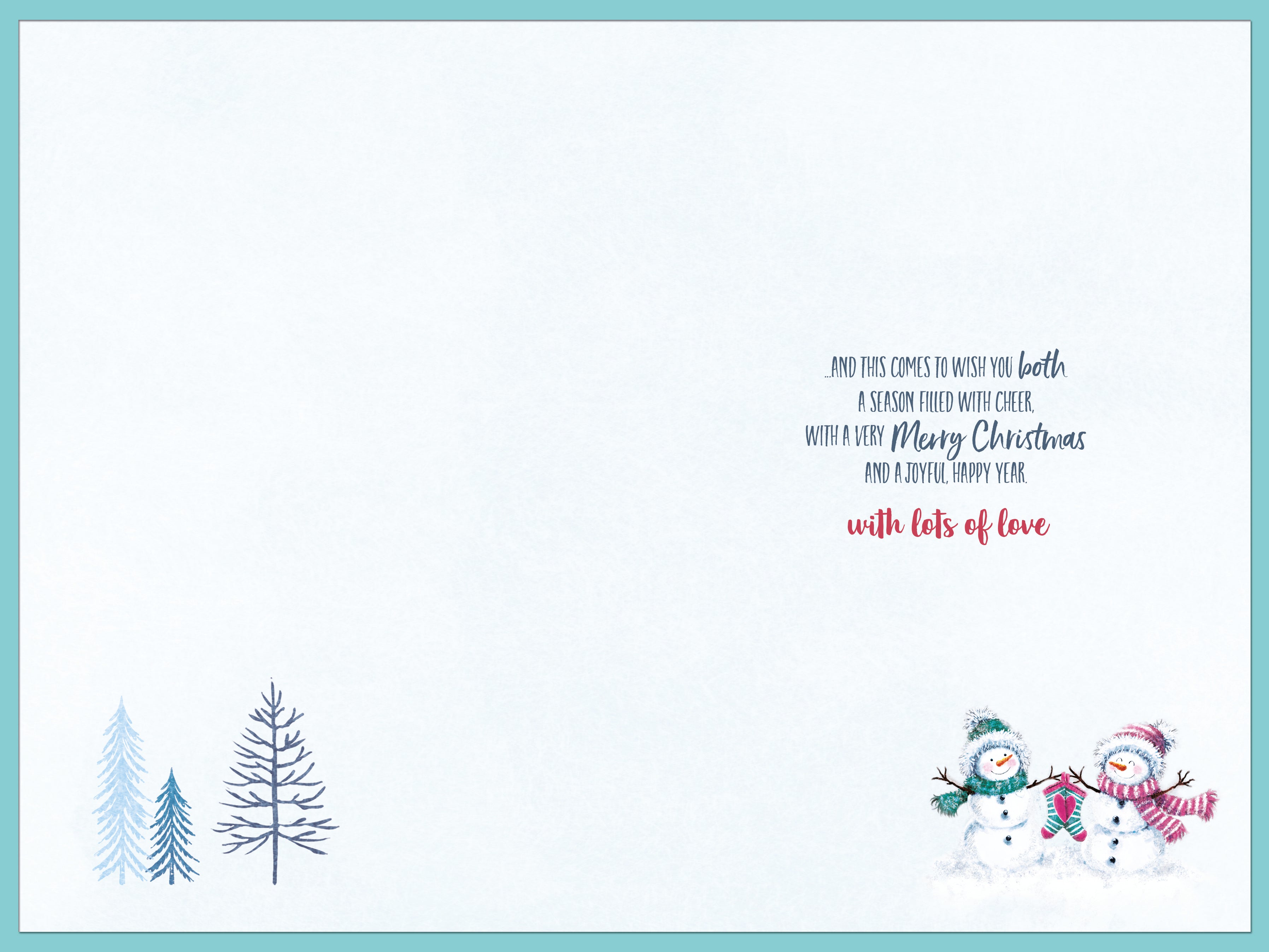 Brother And Sister-In-Law Christmas Cards - Snowcouple And Shooting Star