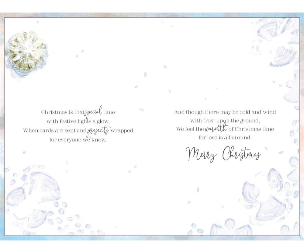 Daughter & Family Christmas Card - Snow Angels