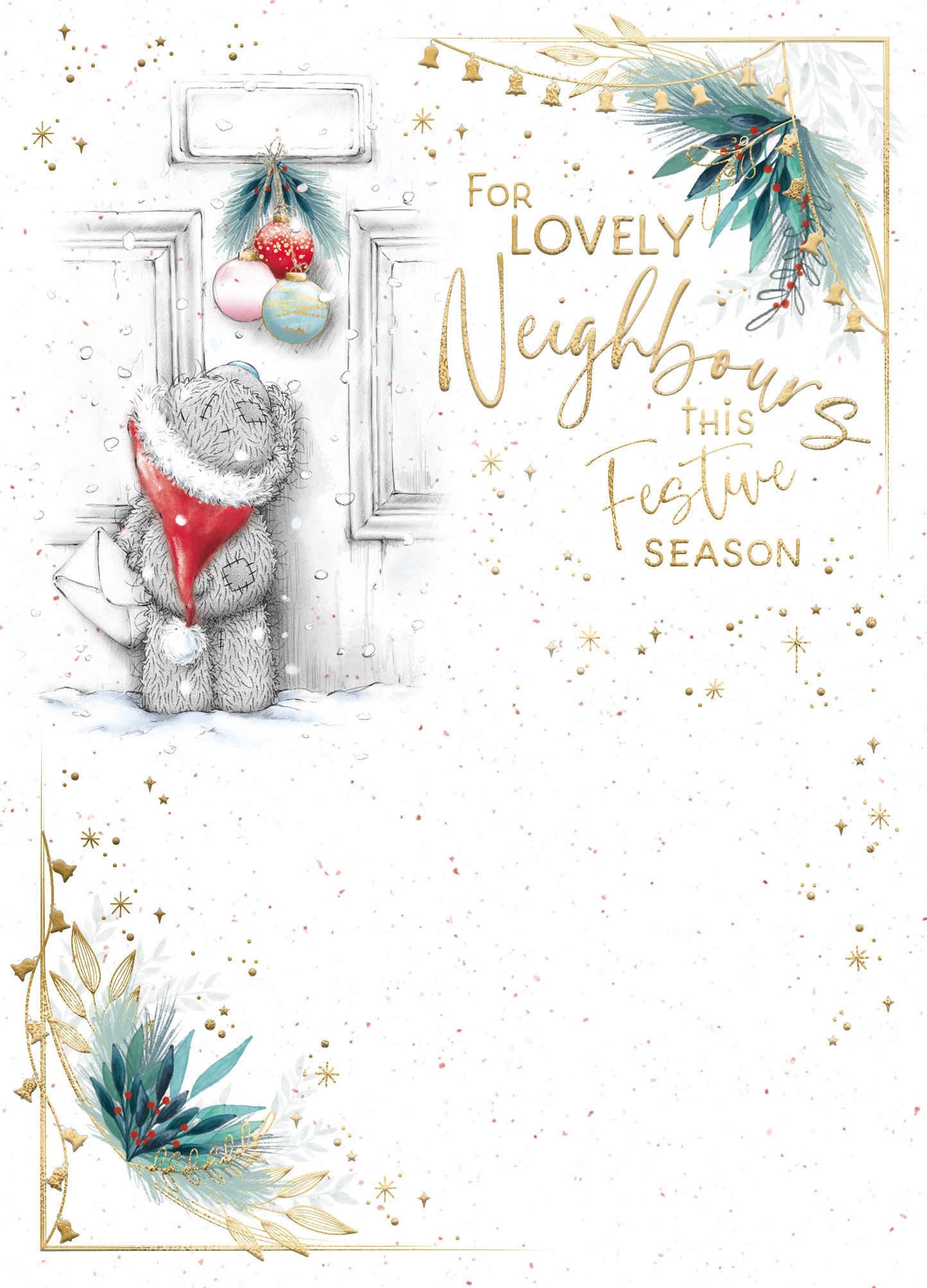 Neighbours Christmas Card - Bear Knocking at Door