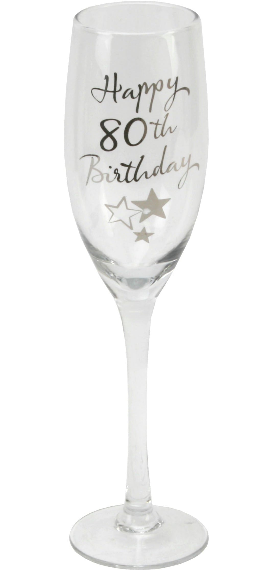 80th Birthday Gift Champagne Flute