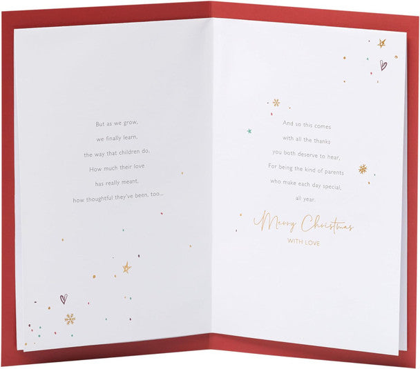 Mum & Dad Christmas Card - Baubles & Shooting Stars