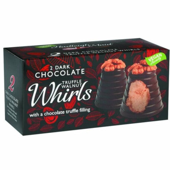 Vegan Friendly Dark Chocolate Ganache Walnut Whirls Twin Pack