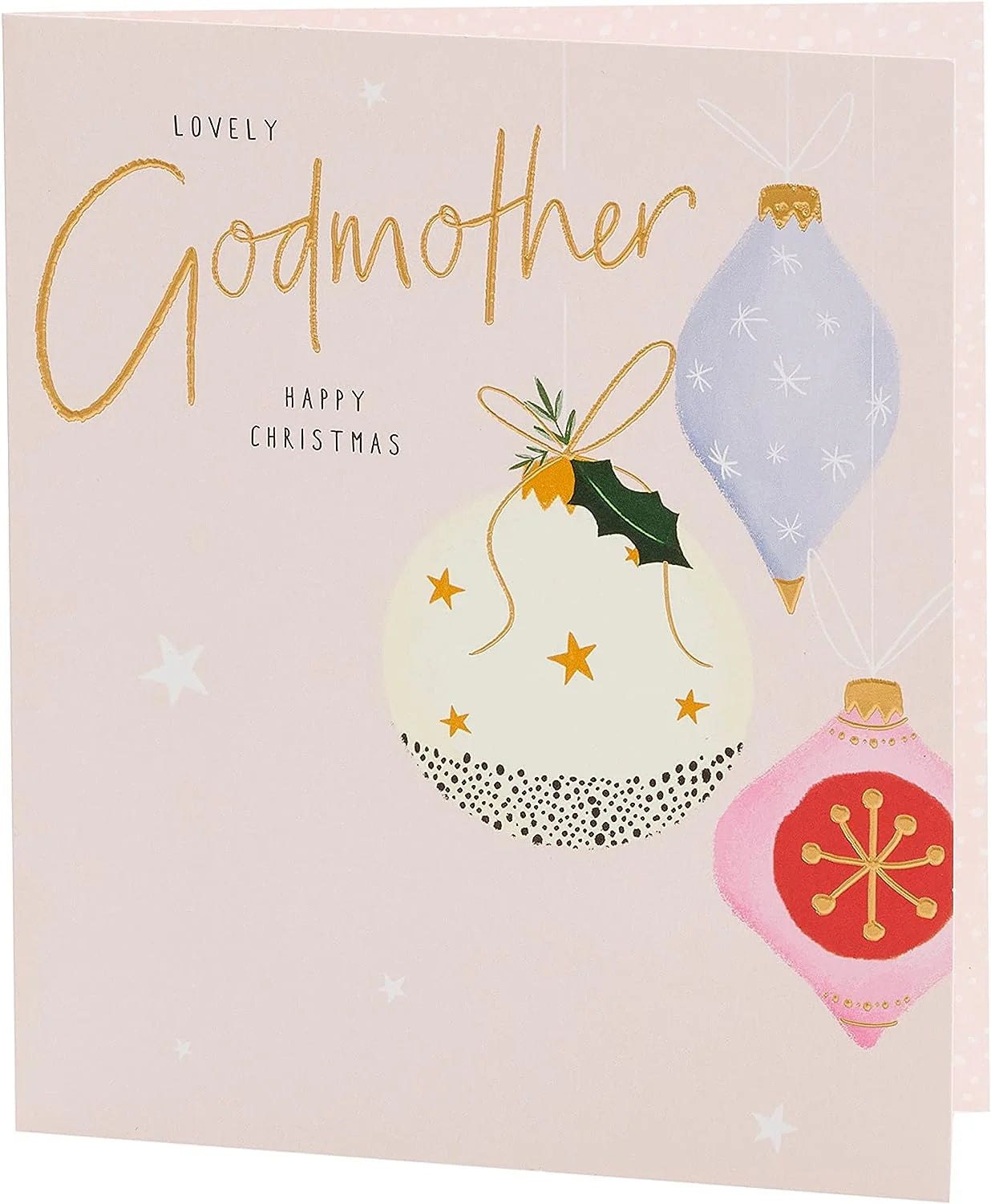 Godmother Christmas Card - Elegant Ornament Designs