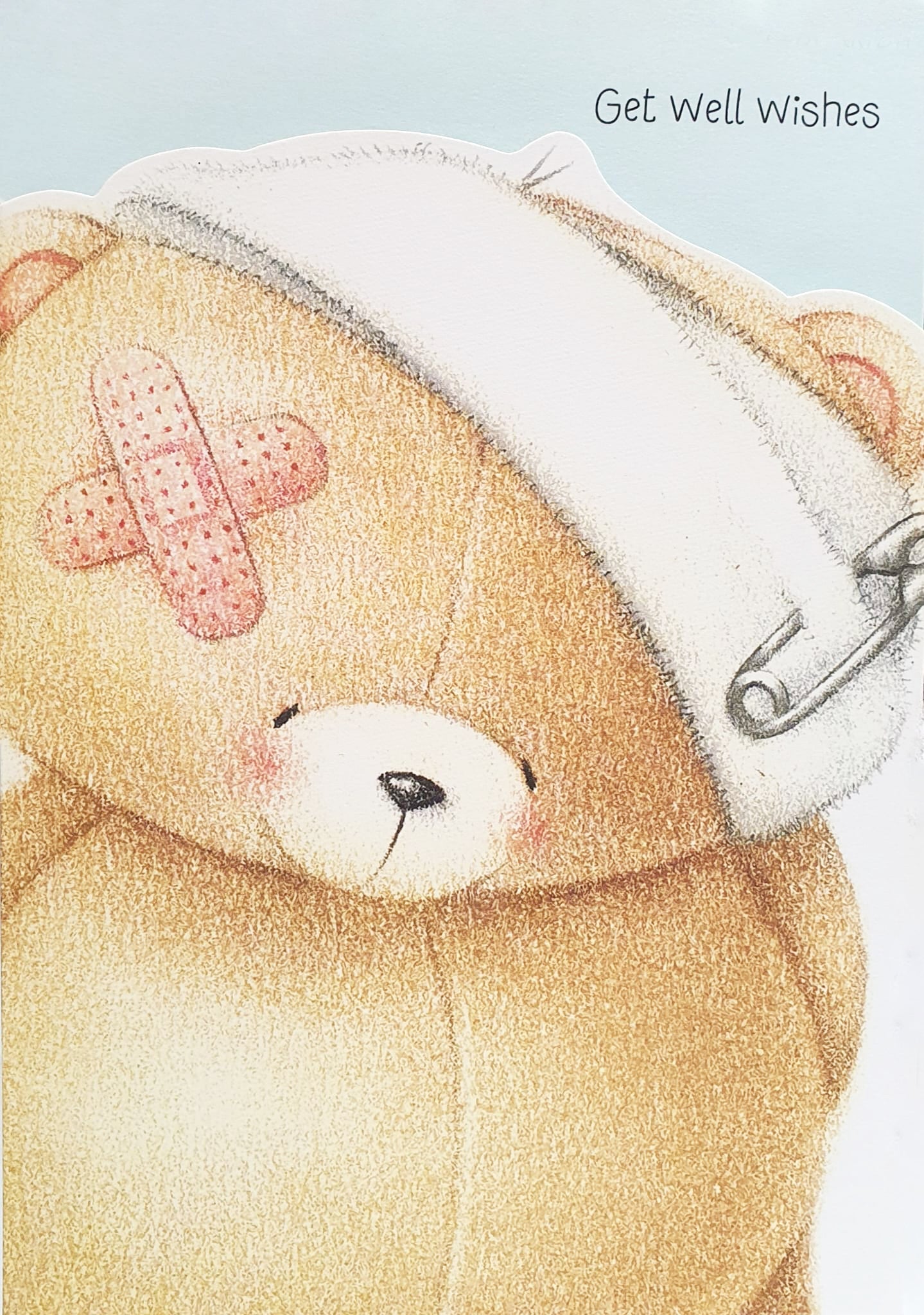 Get Well Soon Card  - Wishes From A Cute Forever Friends Bear