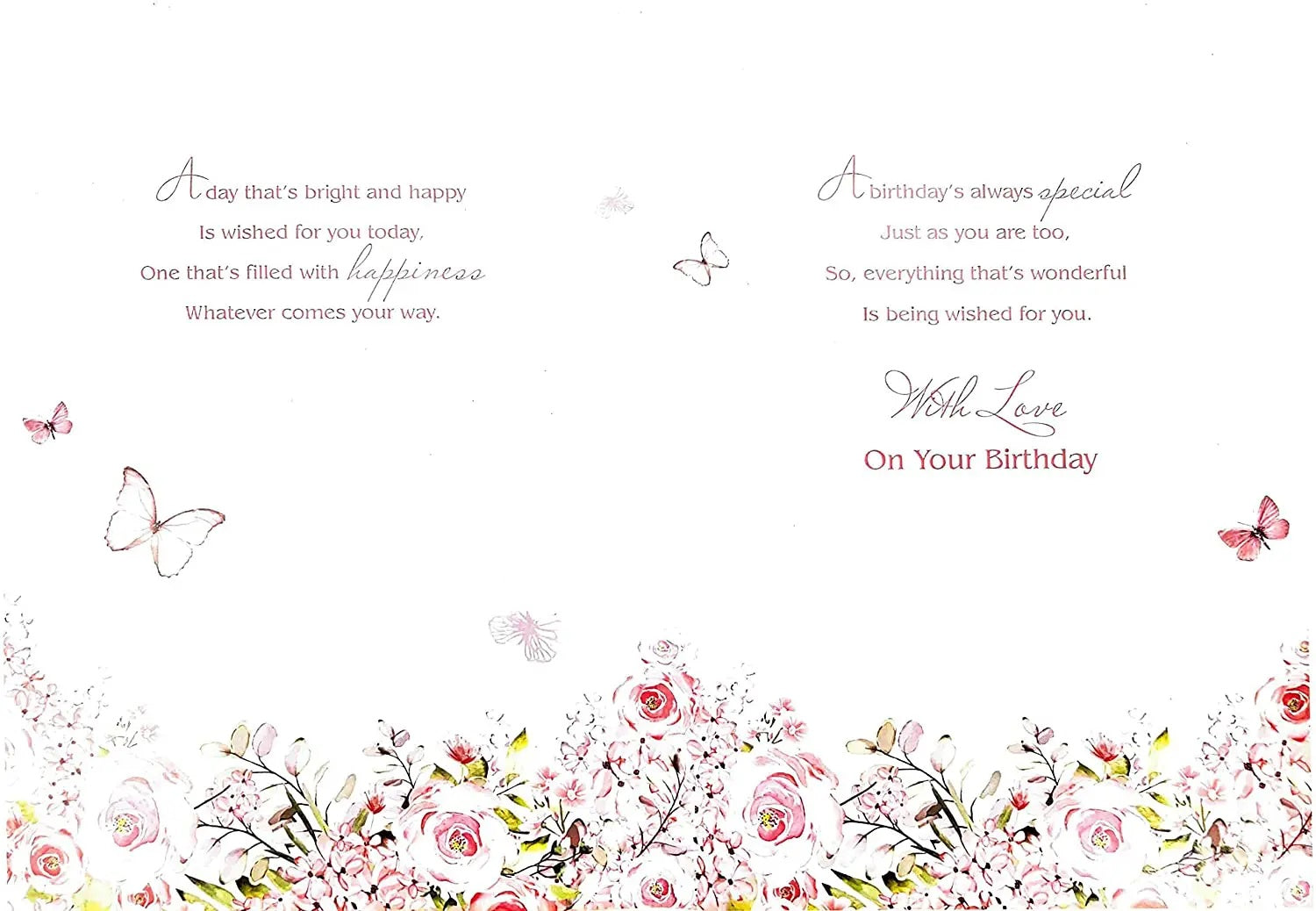 Daughter-in-Law Birthday Card - Flowers and Butterfly