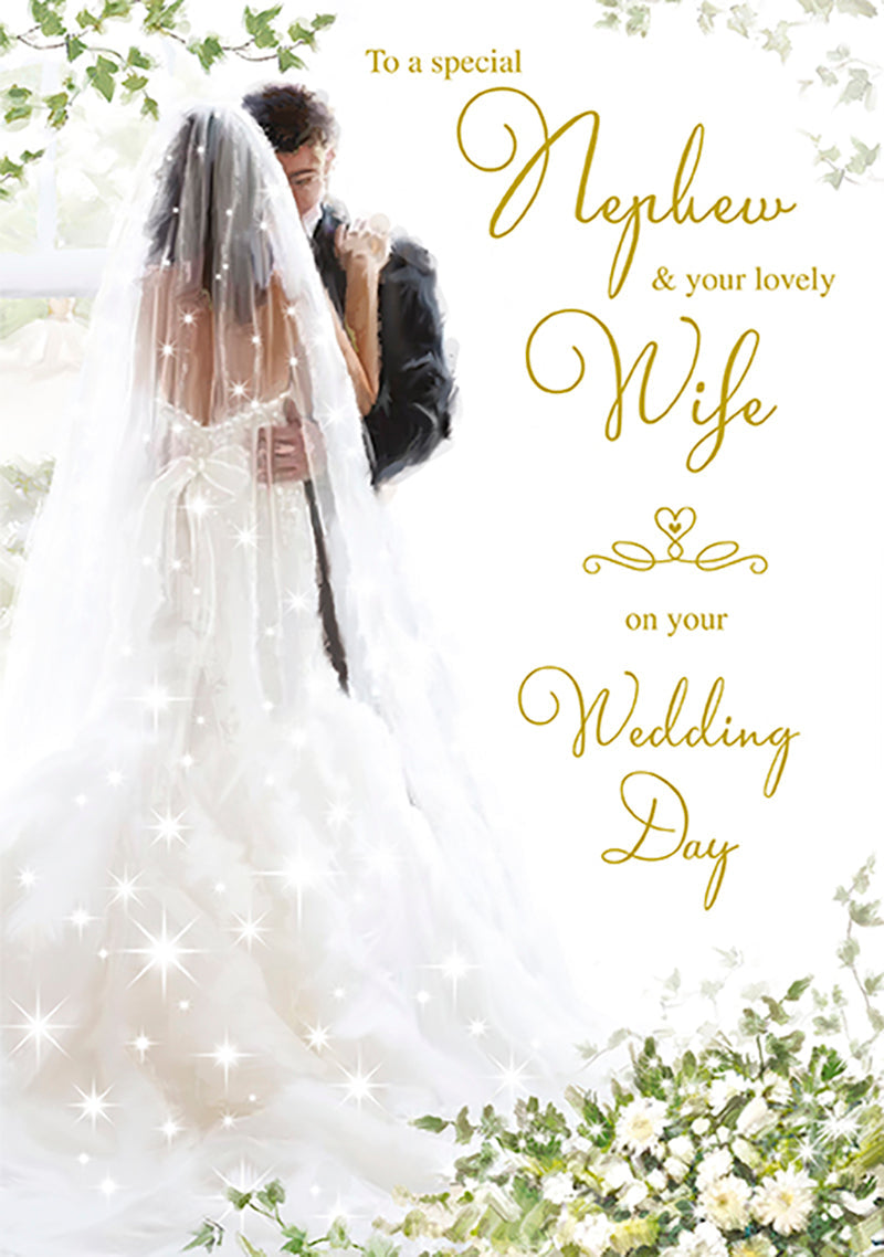 Nephew & Wife Wedding Card - Forever United