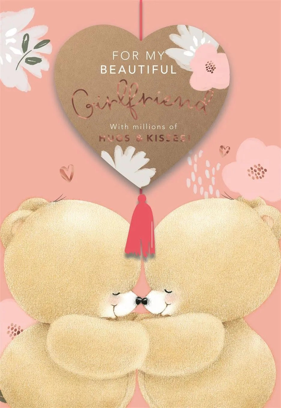 Girlfriend Birthday Card - Young Love By Forever Friends Bears - Includes Detachable Keepsake