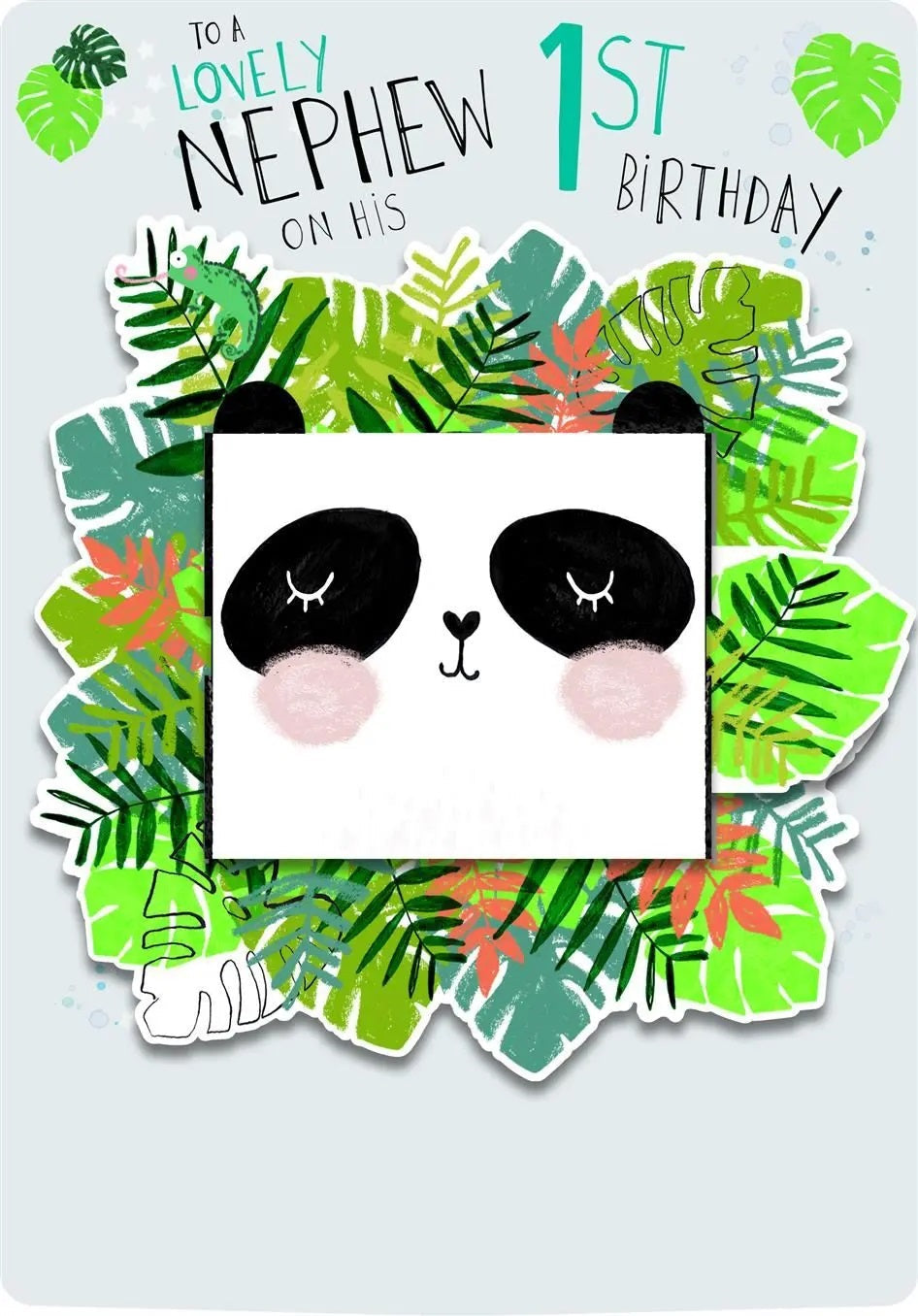 Pop Up Nephew 1st Birthday Card - Panda