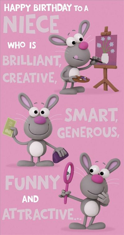 Humorous Niece Birthday Card - Great Characteristics