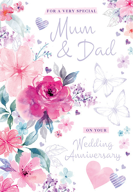 Mum & Dad's Anniversary card - Blooming Special