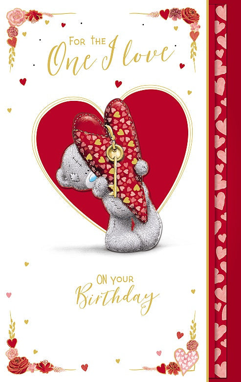 One I Love Birthday Card - Me To You Bear Holding The Key To My Heart