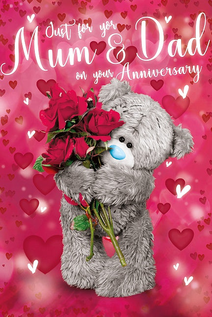 Mum & Dad's Anniversary Card - Tatty Ted 3D Holographic