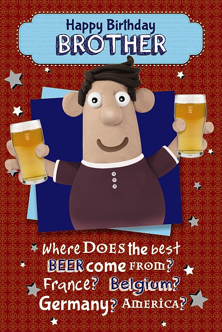 Humorous Brother Birthday Card - Best Beers