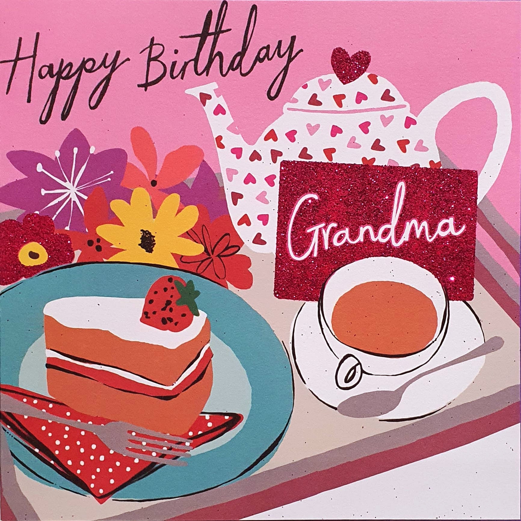 Birthday Card - Tea Time With Grandma