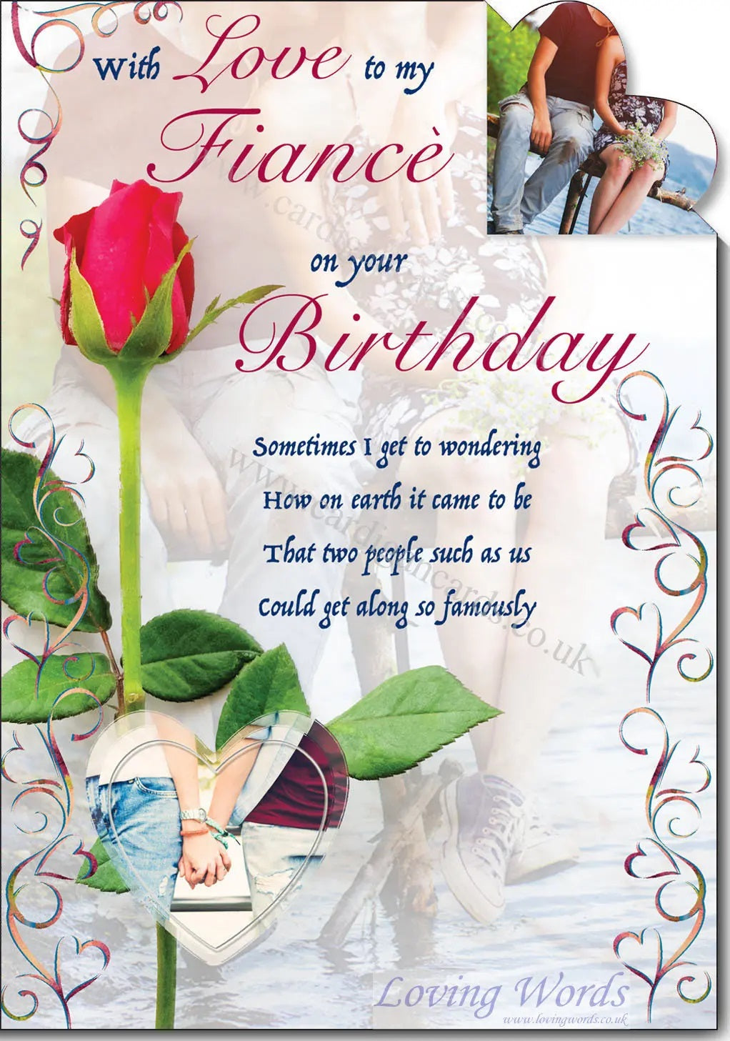 Fiancé Birthday Card - The Loving Rose