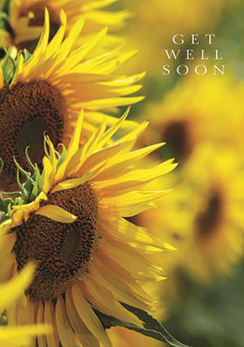 Get Well Soon Card - Sun Flowers