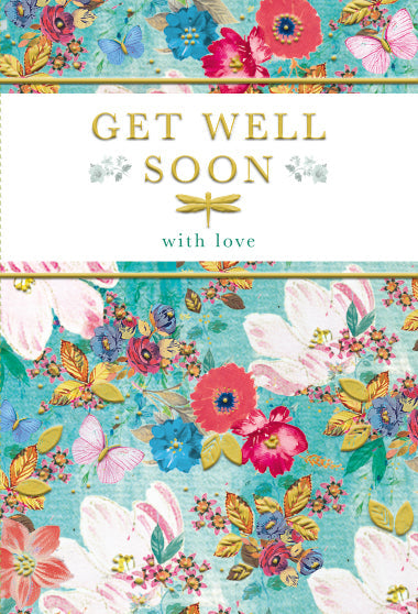 Get Well Soon Card - Floral Delight