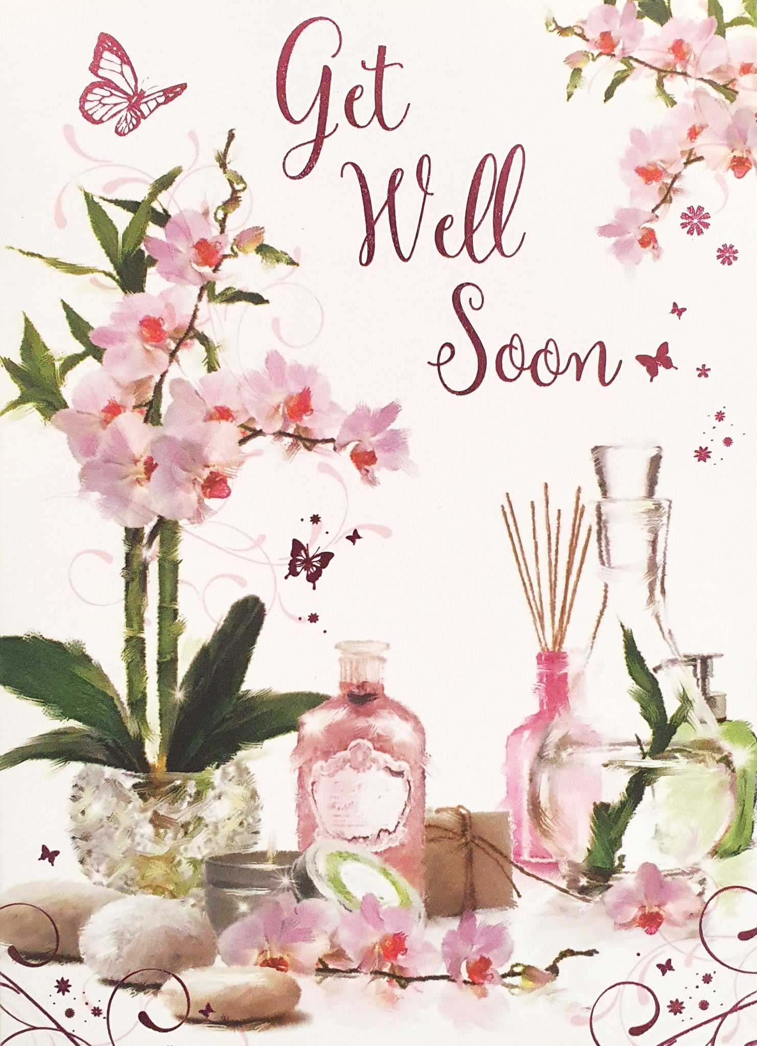 Get Well Soon Card - The Health And Wellbeing Of Orchids