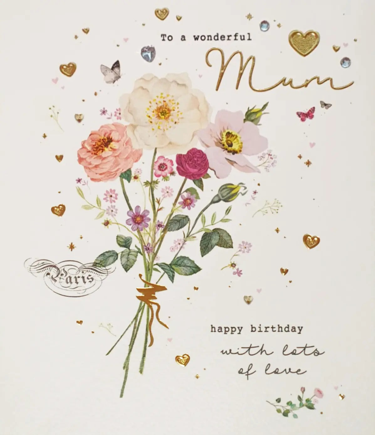 Mum Birthday Card - Heartfelt And Elegant Floret