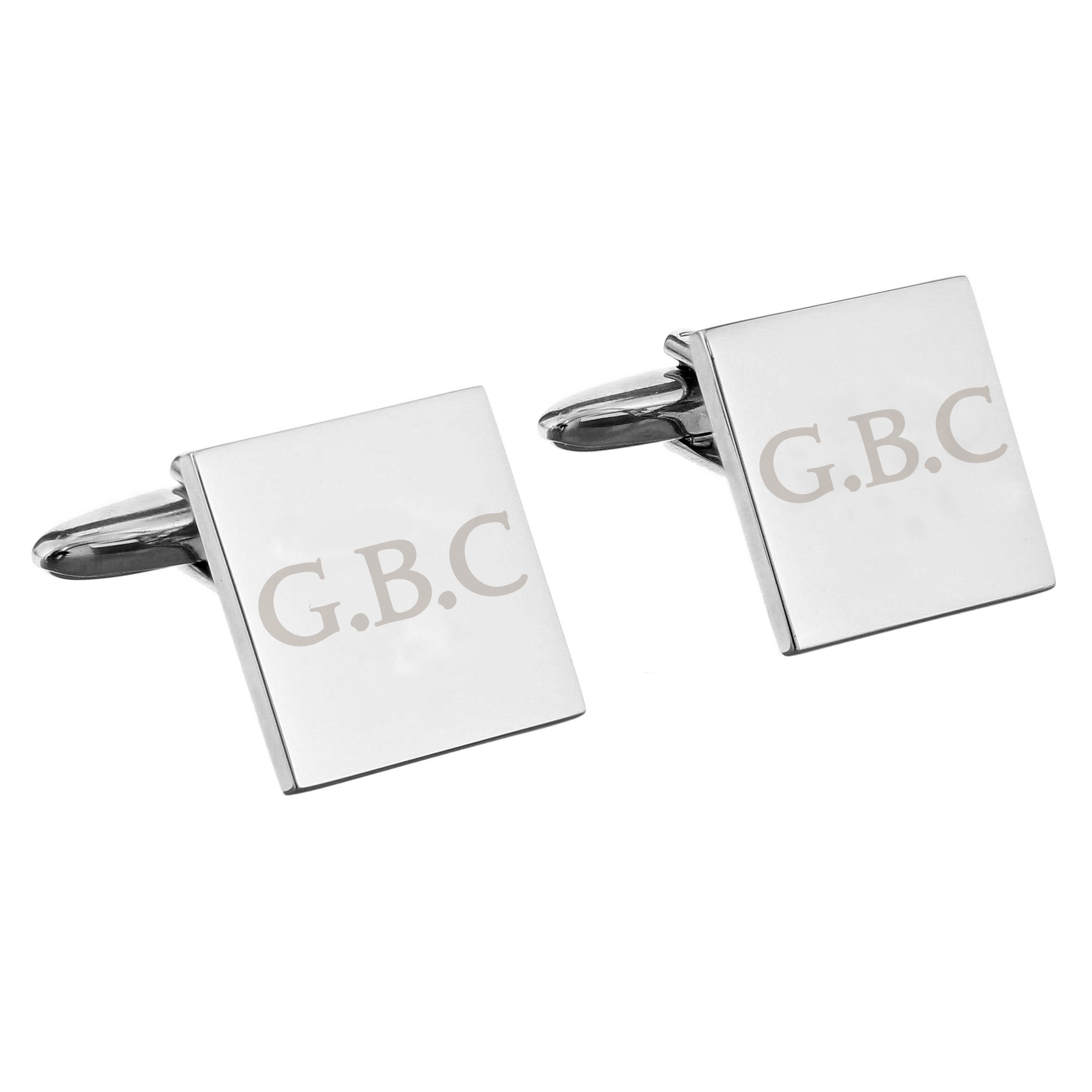 Personalised Initials Square Cufflinks