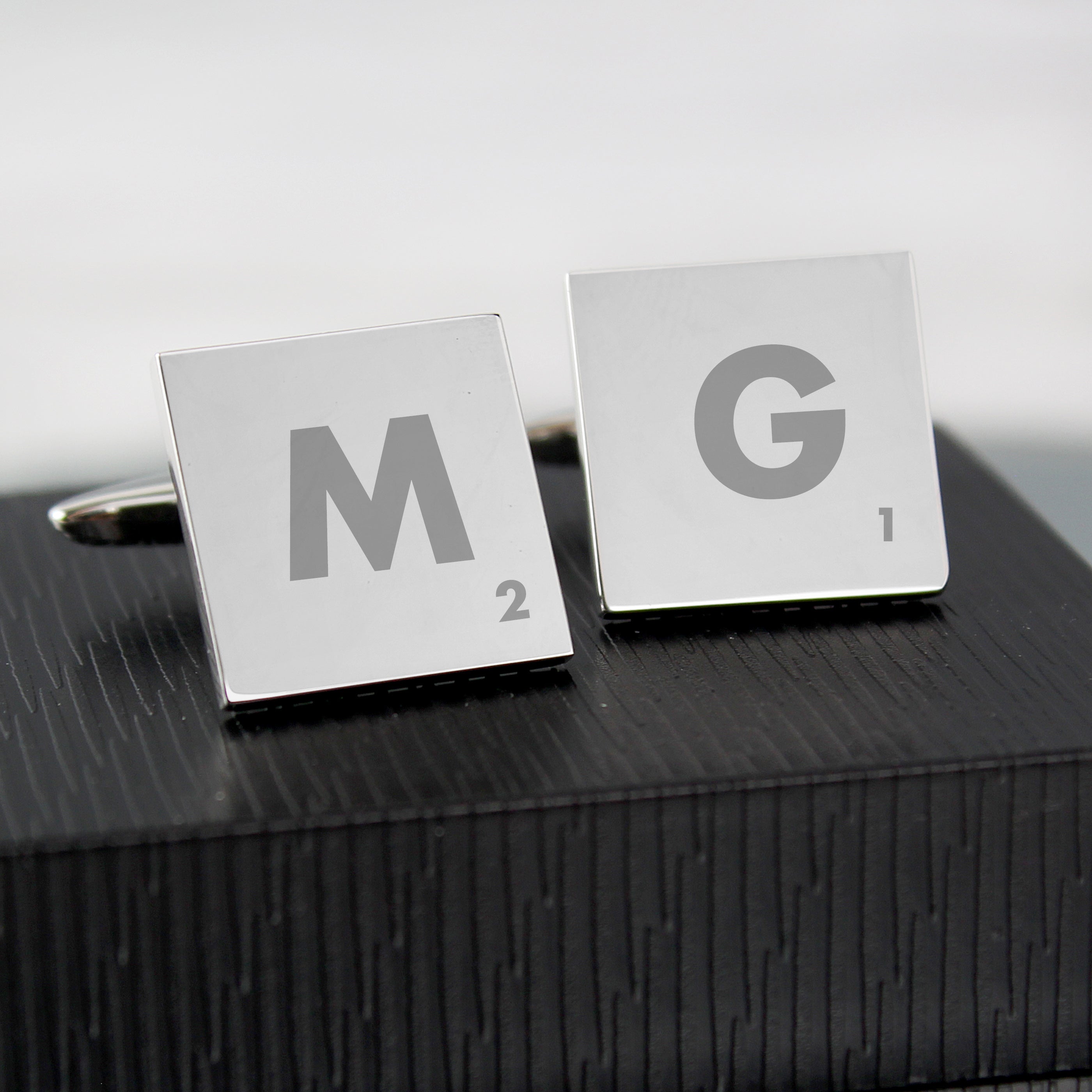 Personalised Initials and Age Square Cufflinks