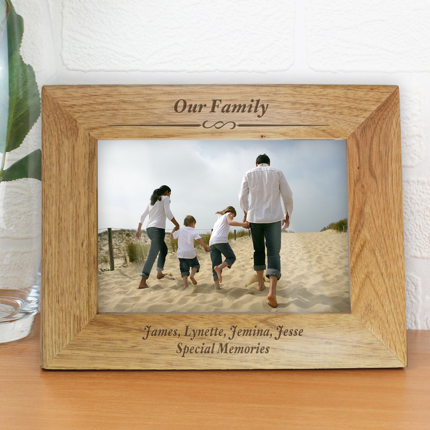 Personalised Formal 5x7 Landscape Wooden Photo Frame